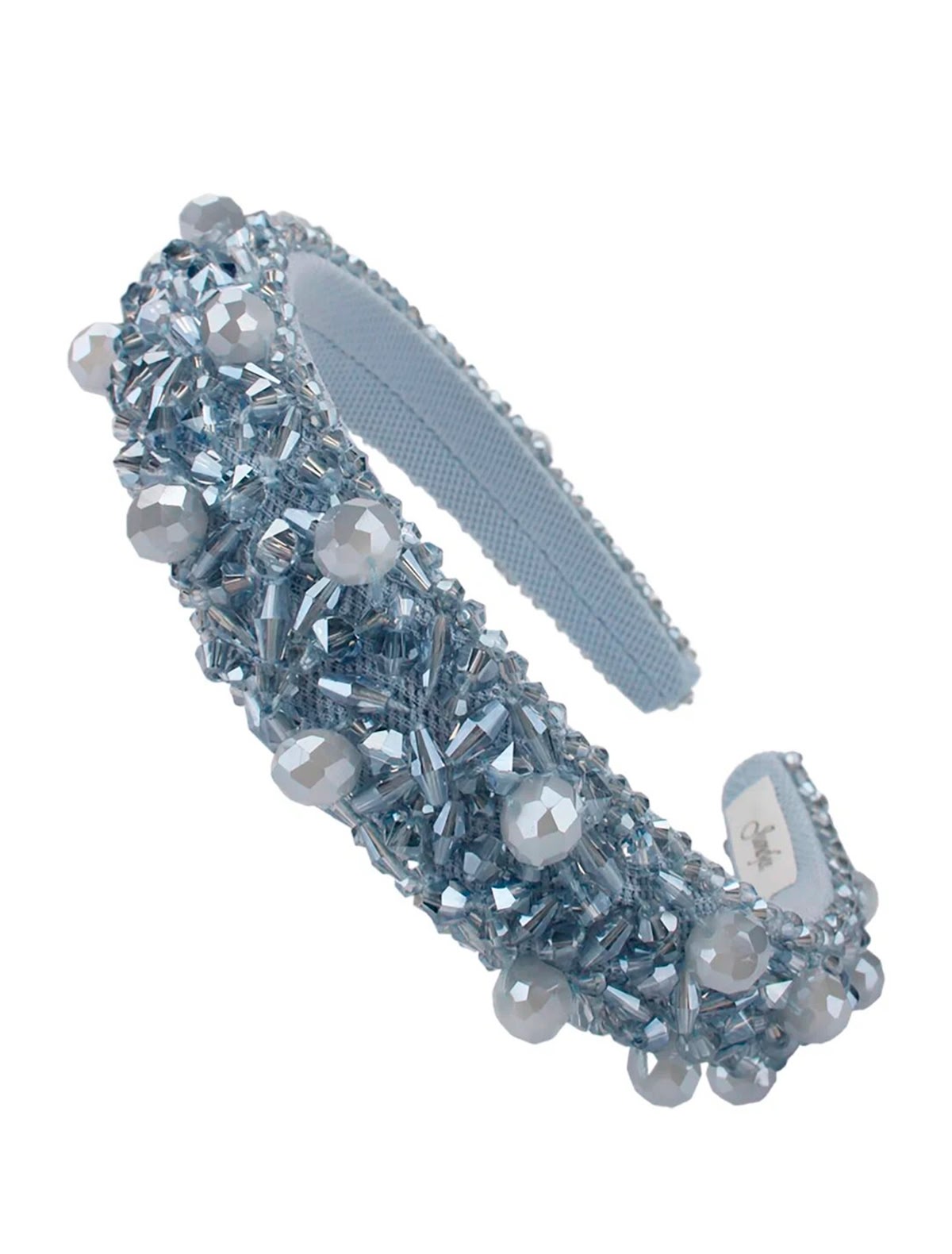 Голубой ободок с декором