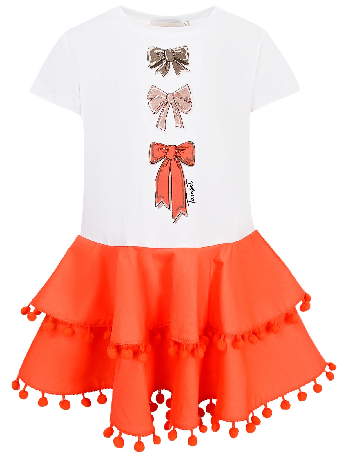 Платье с принтом бантики