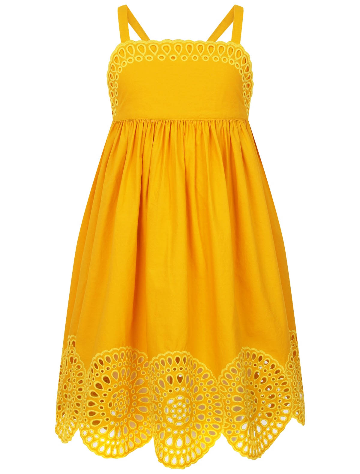 Платье с вышивкой ришелье