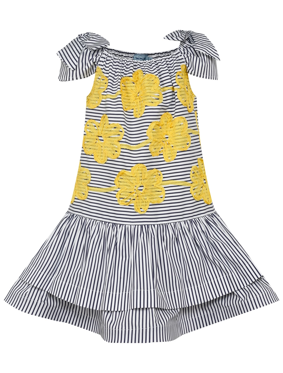 Платье в полоску с цветочками