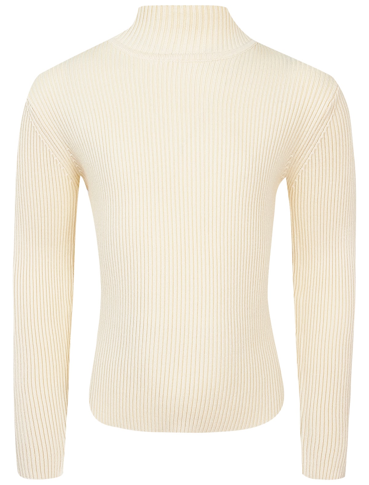 Кремовый джемпер в рубчик