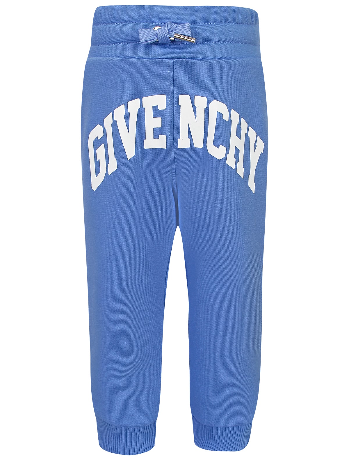 Голубые спортивные брюки с лого