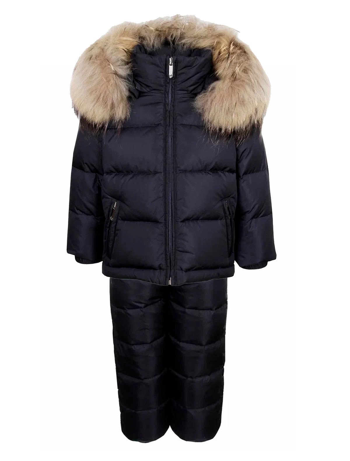 Комплект утепленный с меховой отделкой и пухом