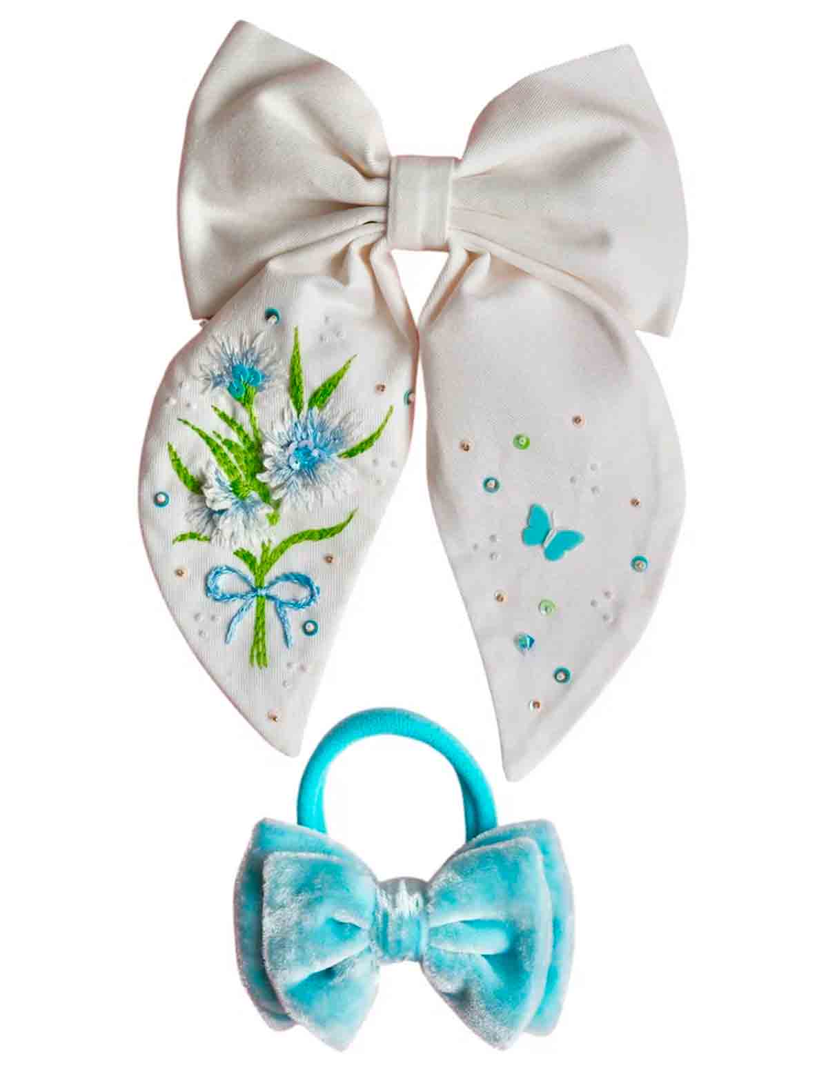 Набор бантов из хлопка и бархата