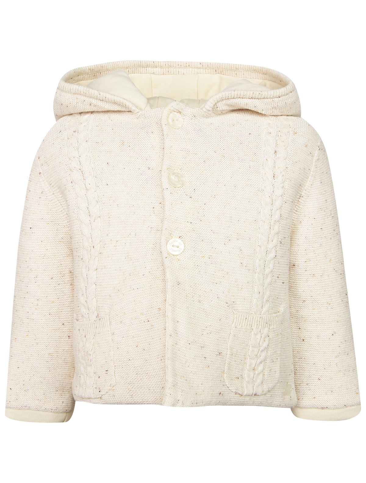 Кремовый кардиган с капюшоном