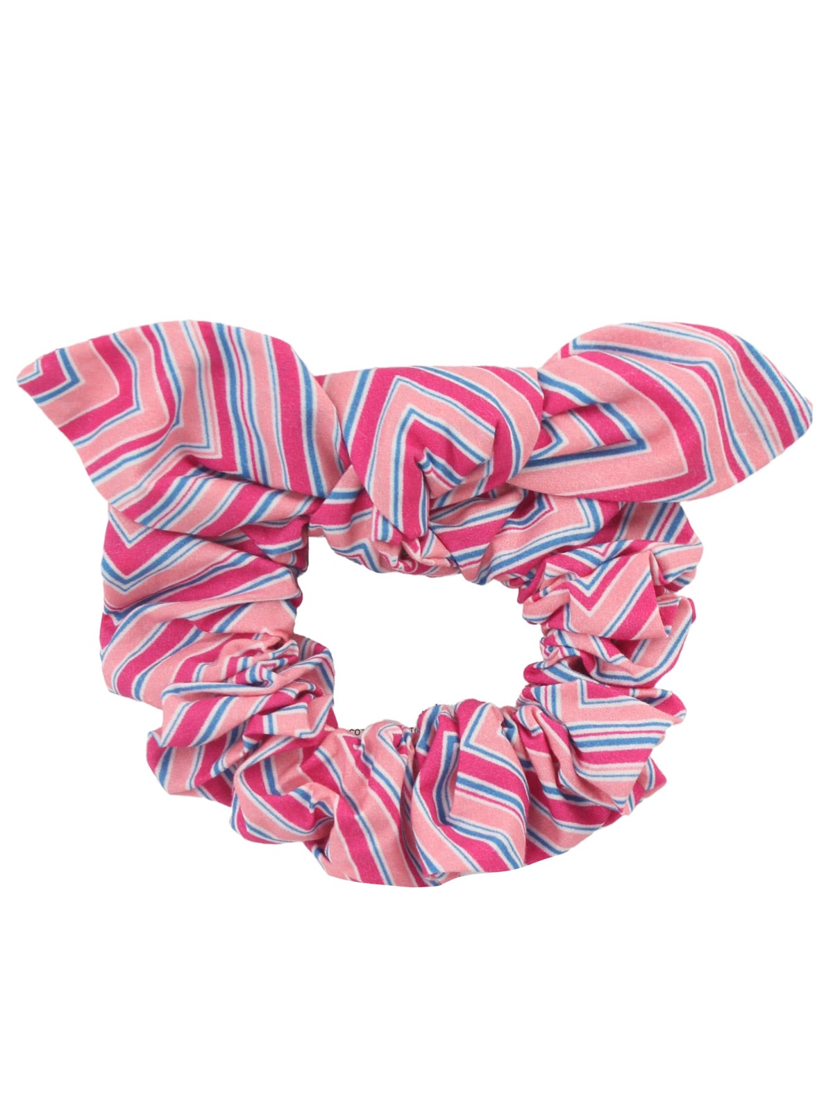 Розовая резинка для волос с узором