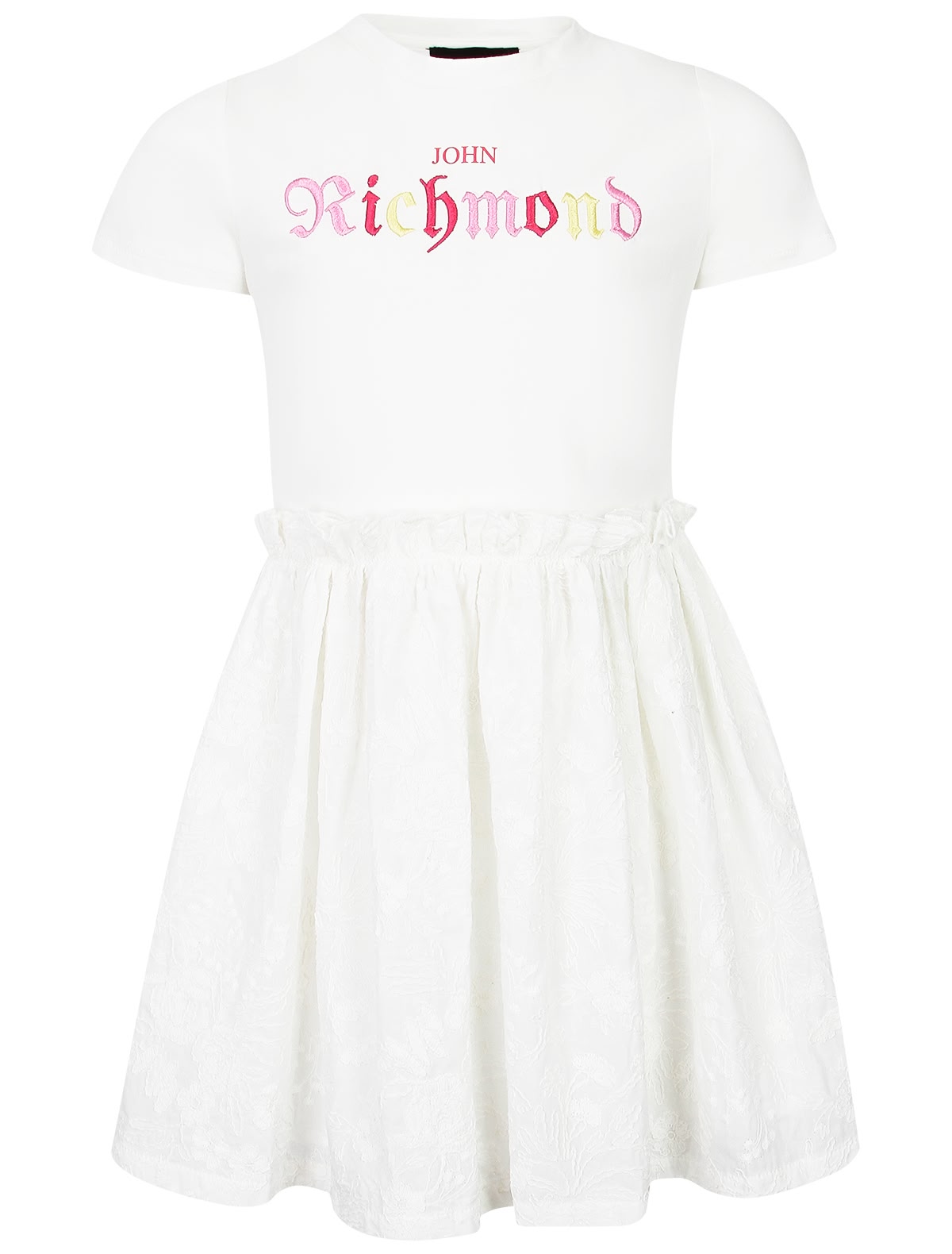 Платье с вышитым логотипом