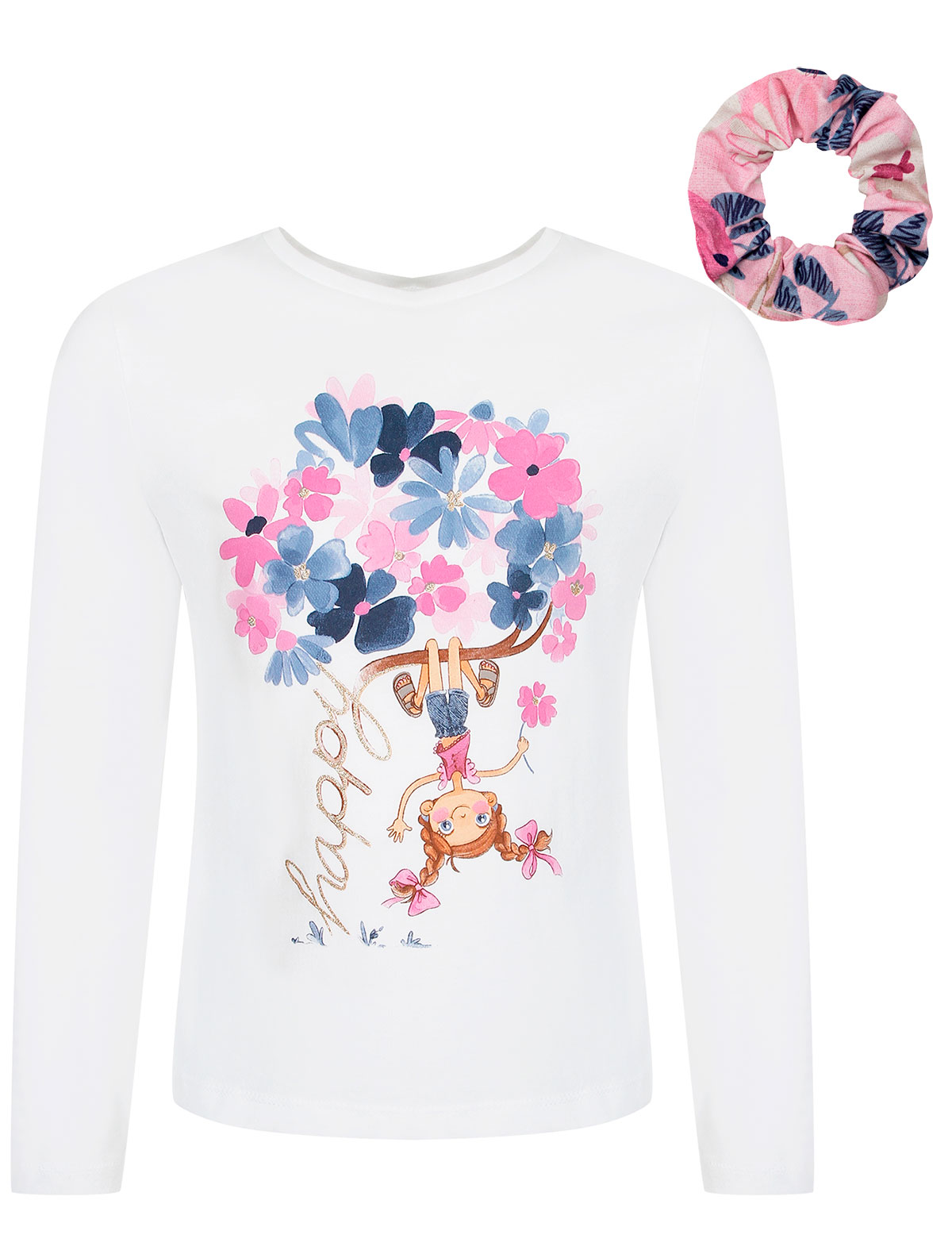 Лонгслив с резинкой для волос