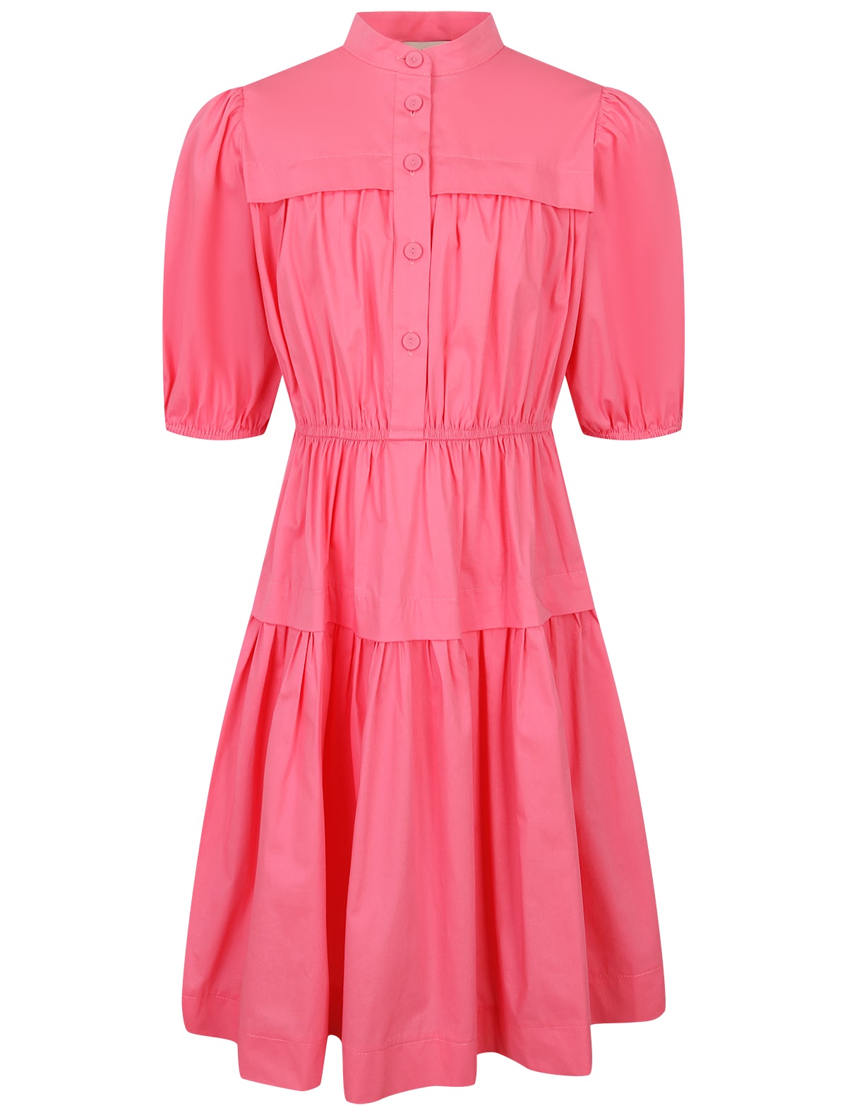 Розовое легкое платье