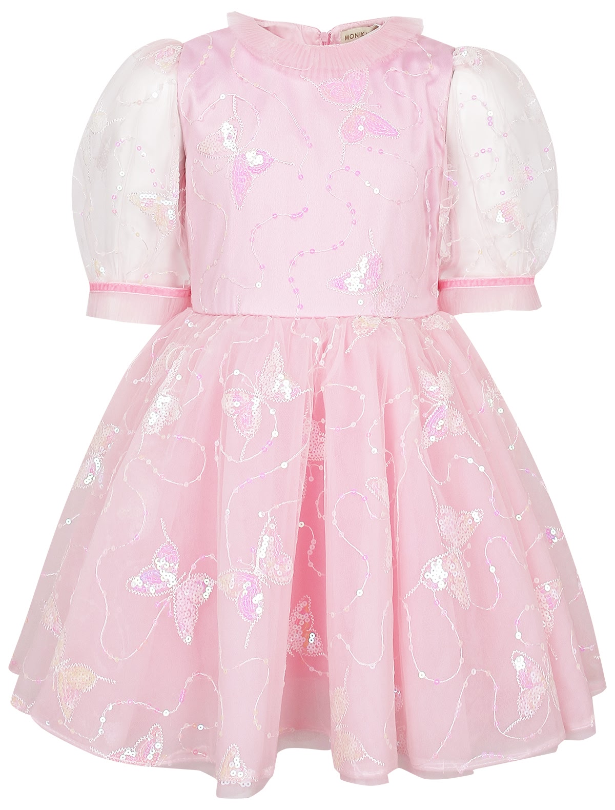 Розовое платье с пайетками