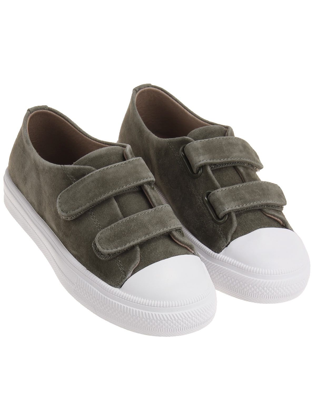 Кеды на липучках цвета хаки