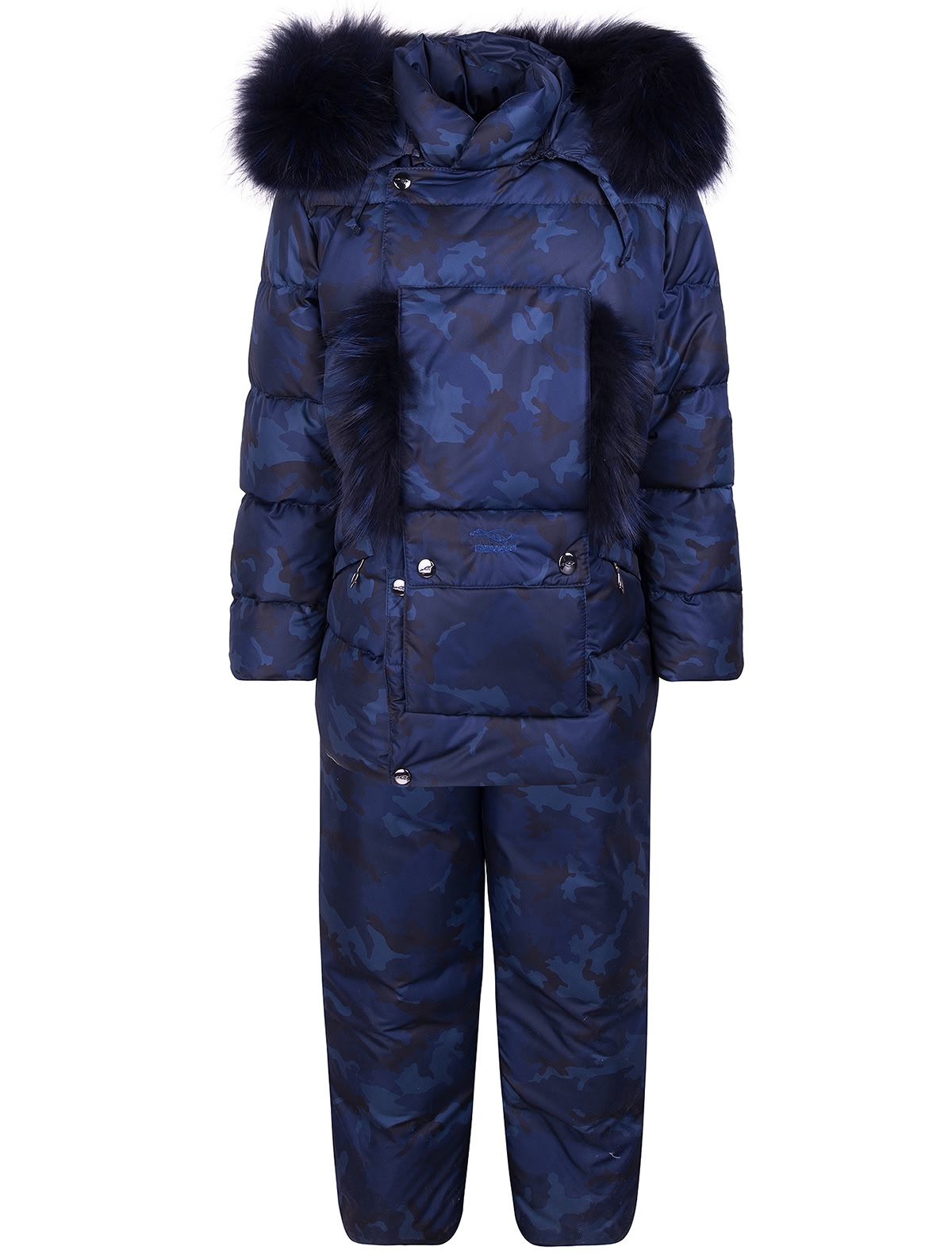 Комплект утепленный с принтом в стиле милитари