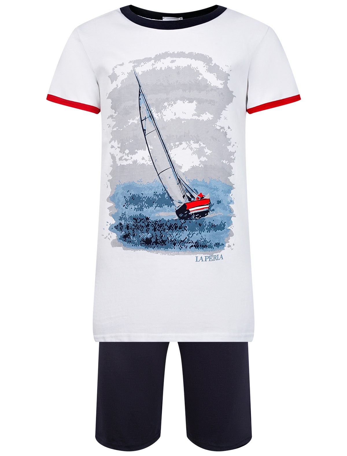 Хлопковая пижама с принтом "Море"