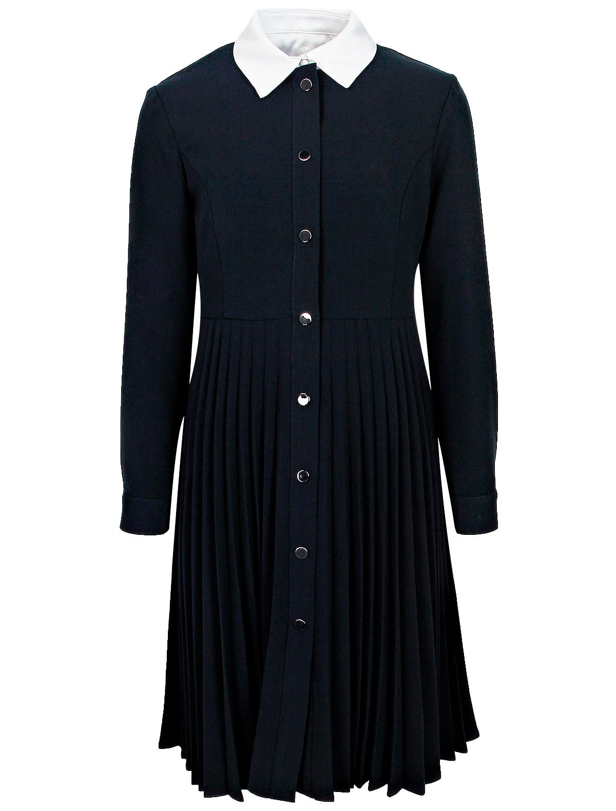 Гофрированное платье со съемным воротничком