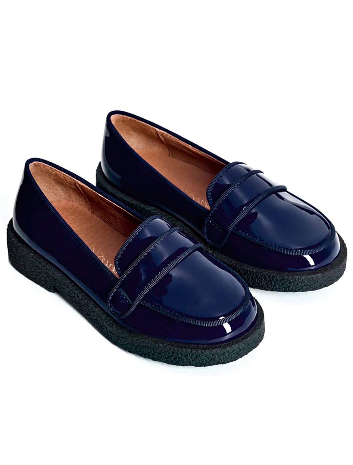 Синие лоферы