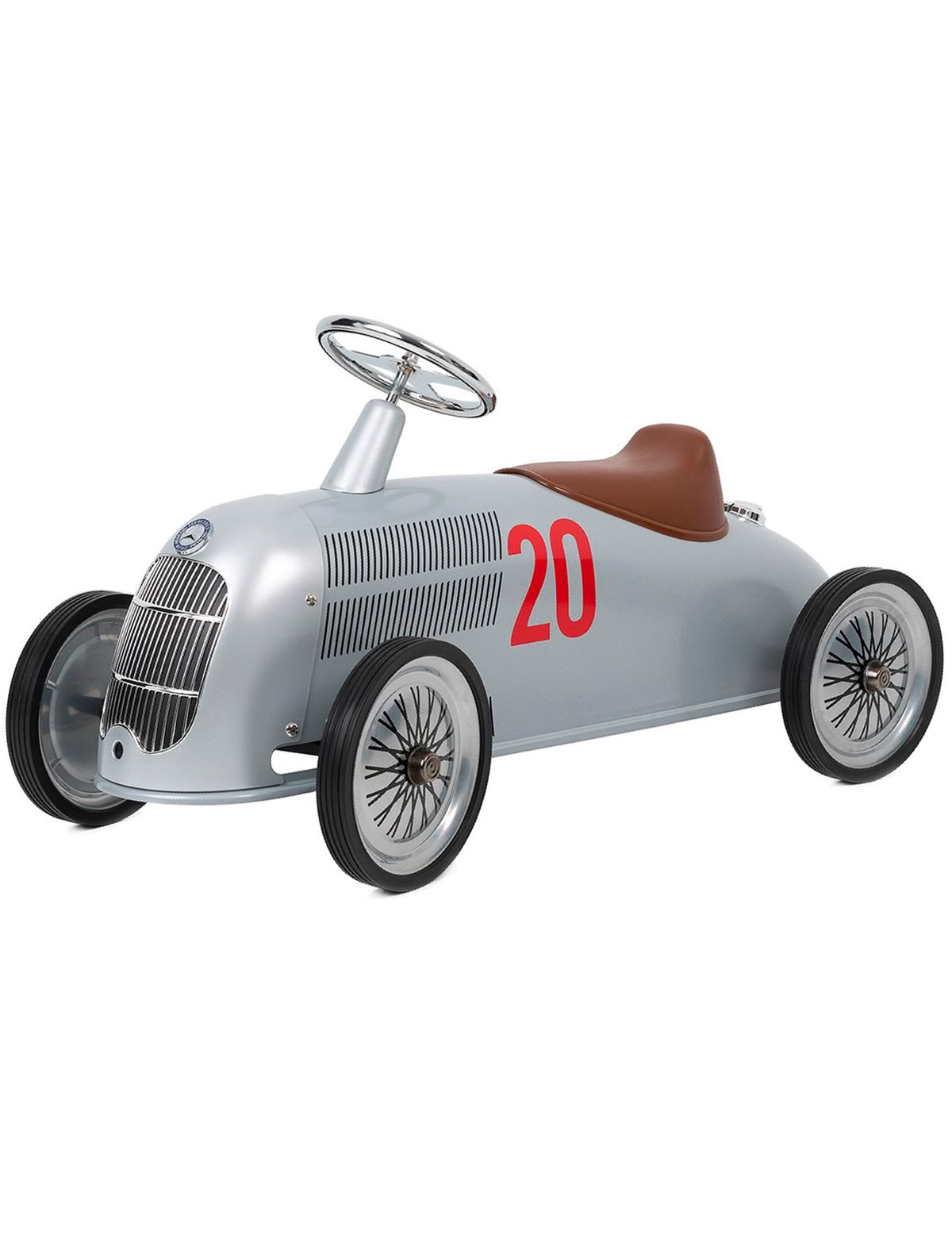 Винтажная серебристая машинка-бегунок Rider