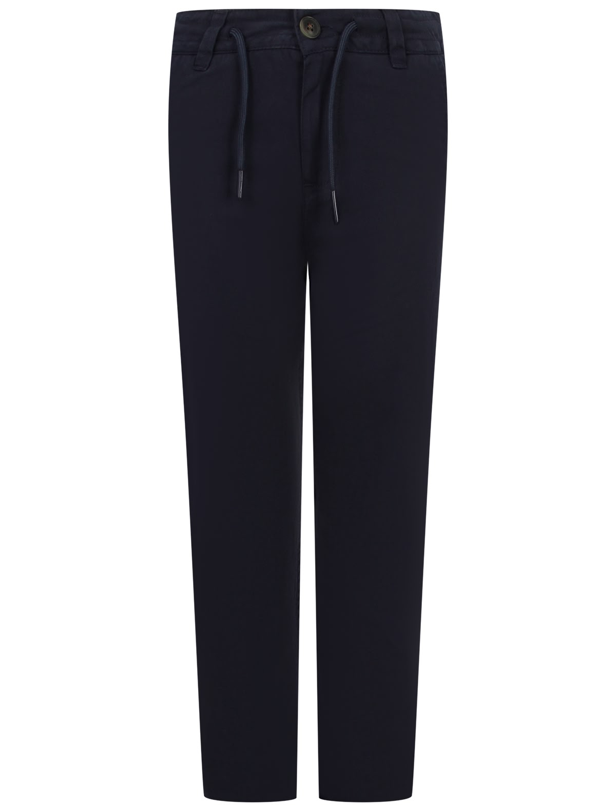 Синие прямые брюки чино