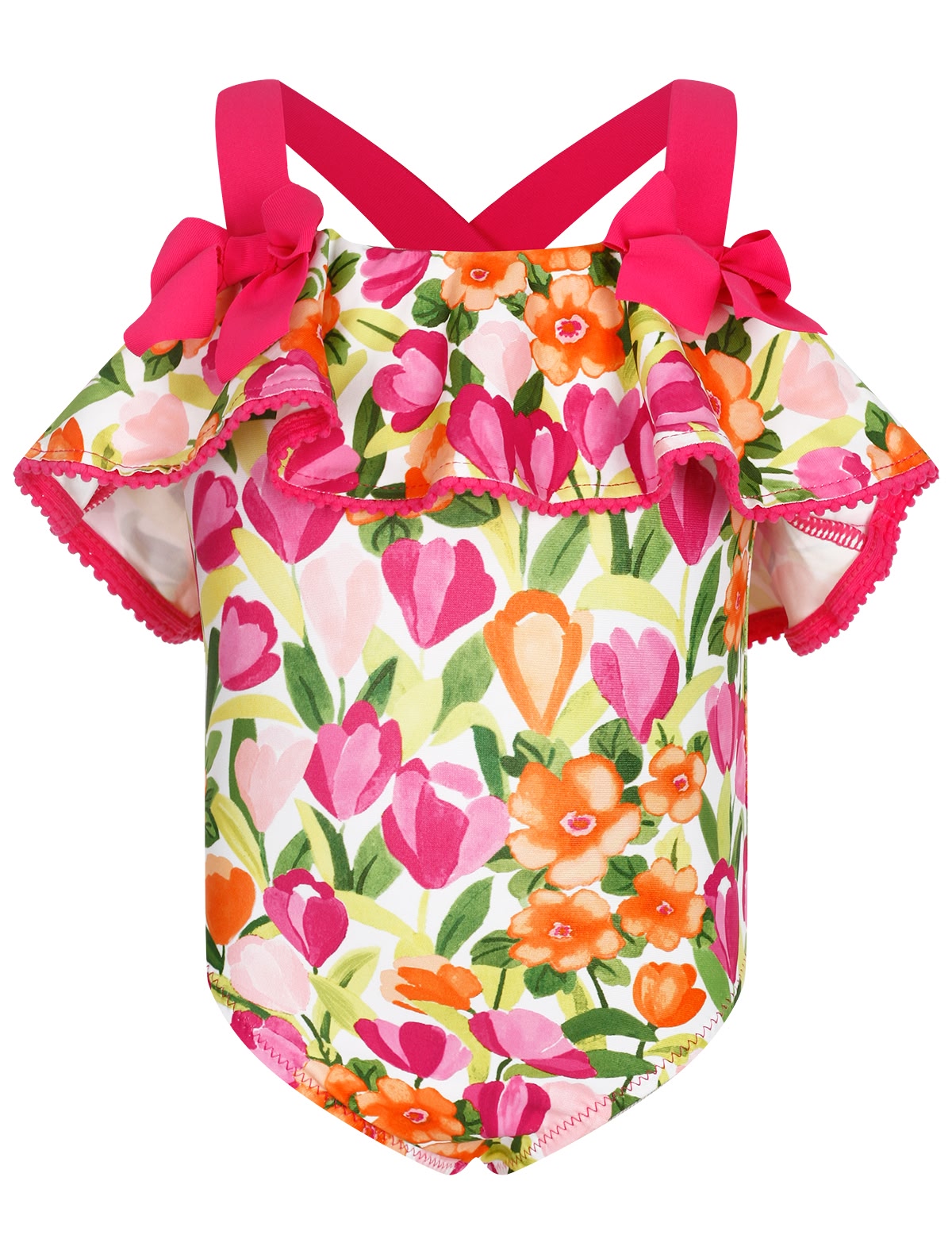 Слитный купальник с цветочным принтом