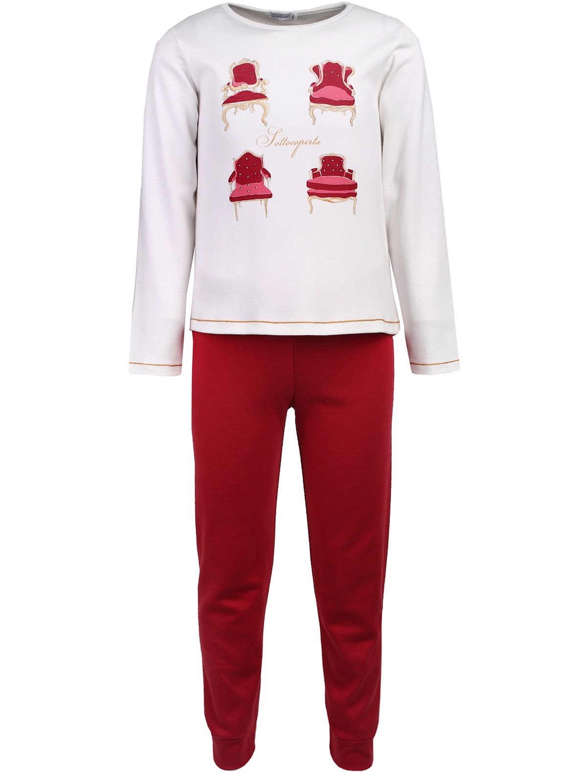 Хлопковая пижама с принтом кресло