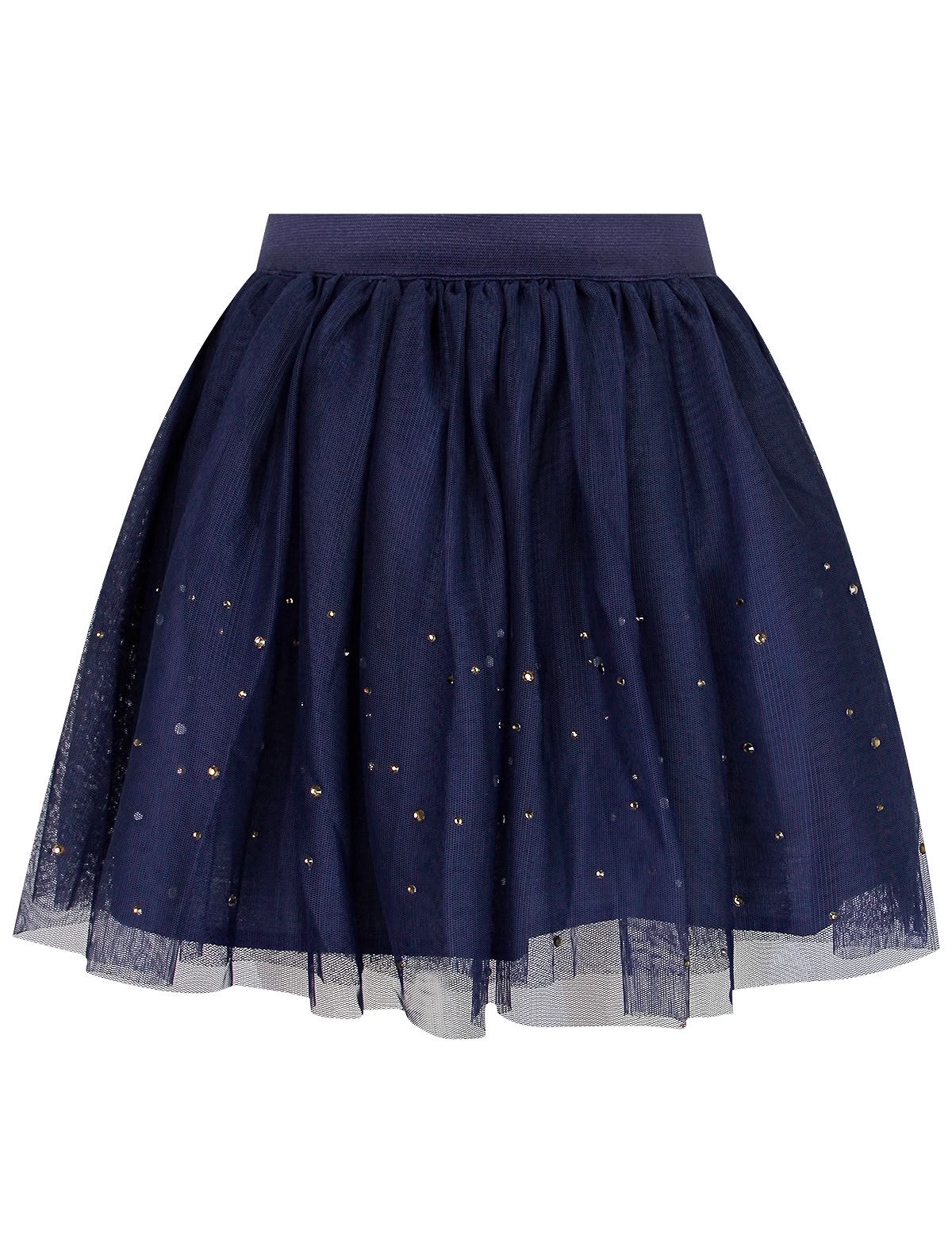 Пышная синяя юбка со стразами