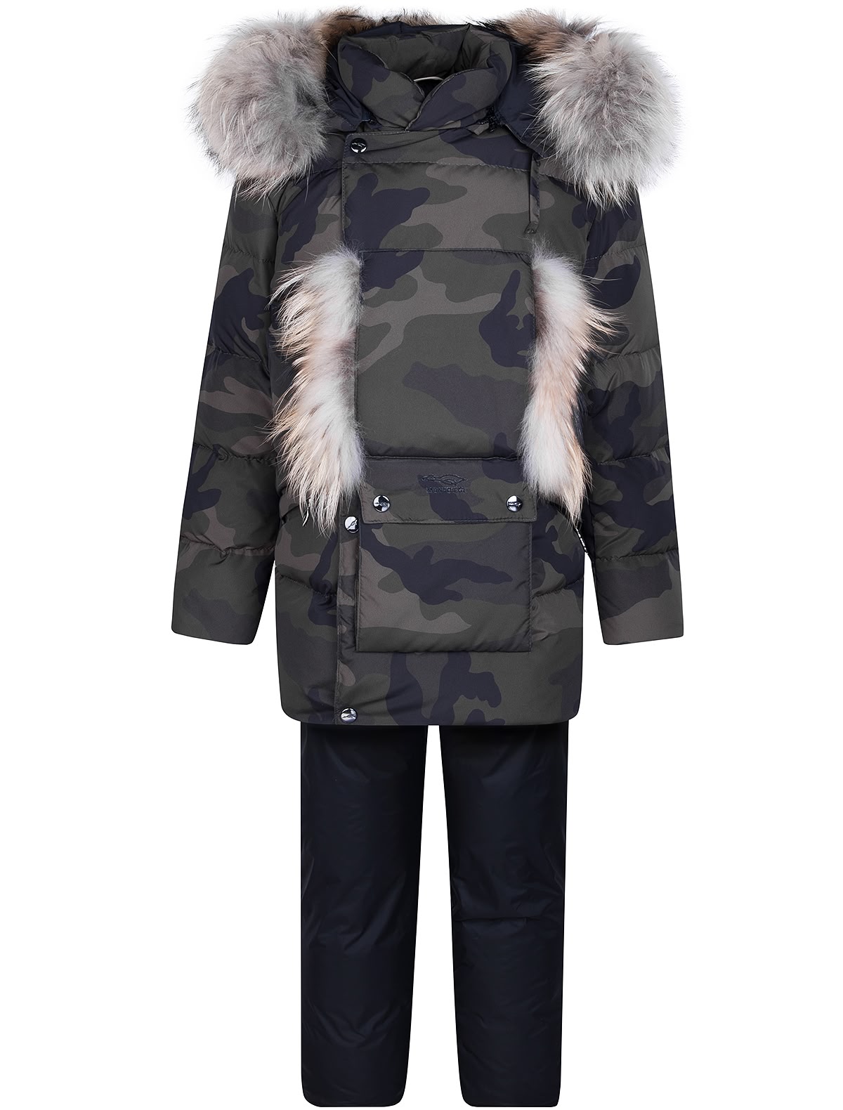 Комплект утепленный с принтом милитари