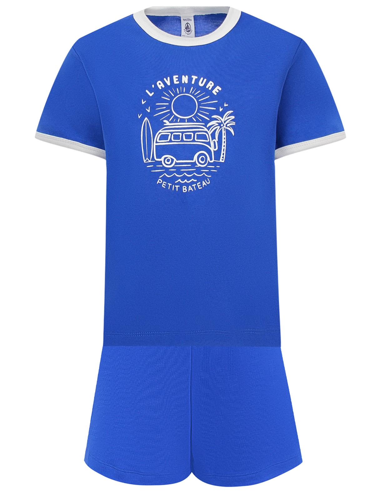 Синяя пижама с принтом