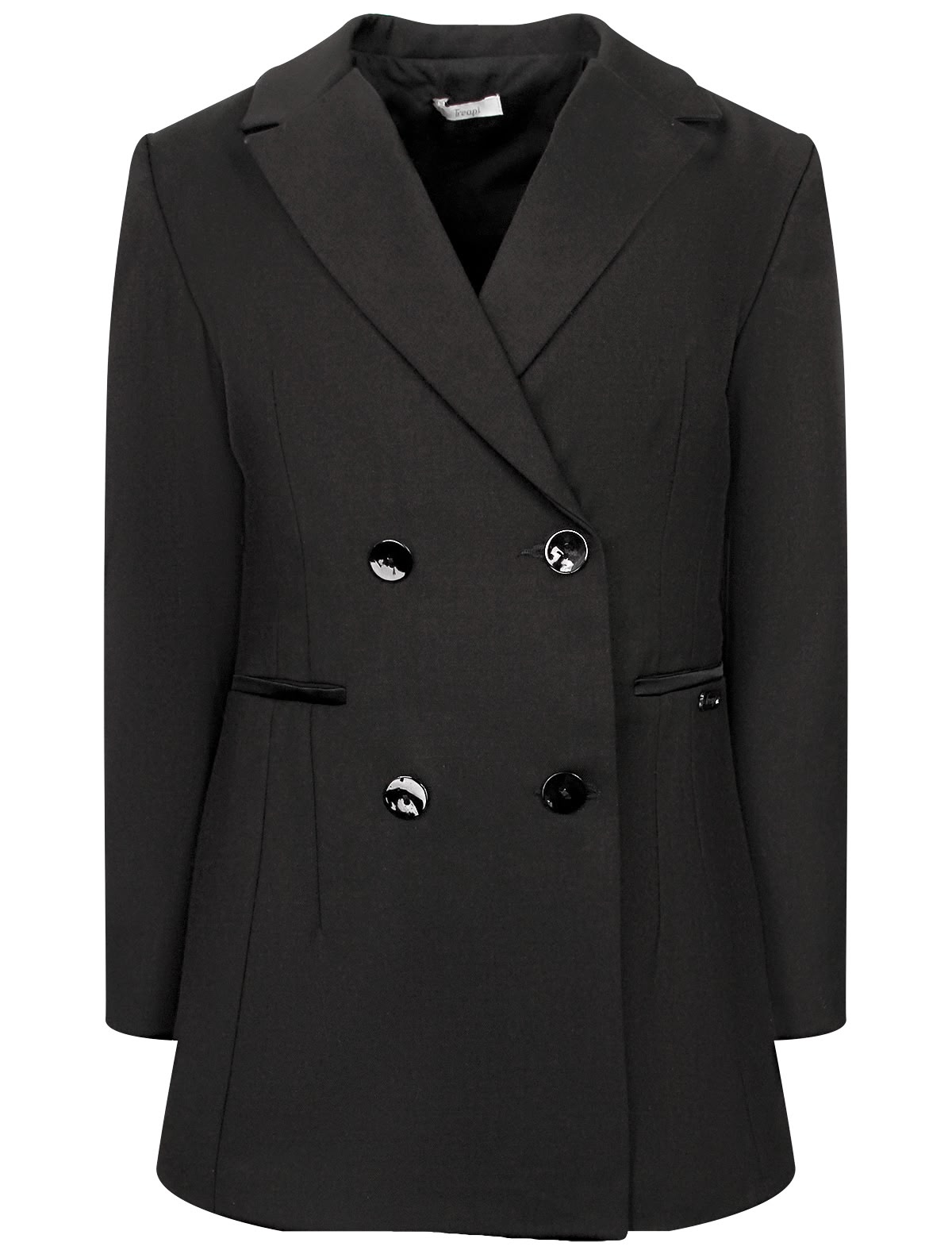 Чёрный двубортный пиджак