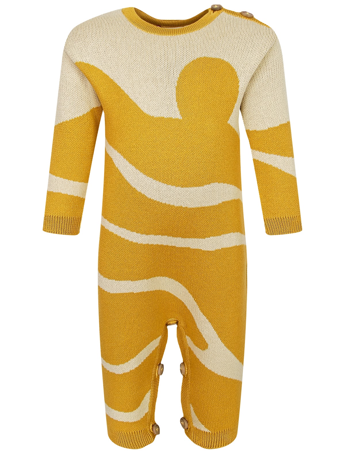 Хлопковый комбинезон горчичного цвета