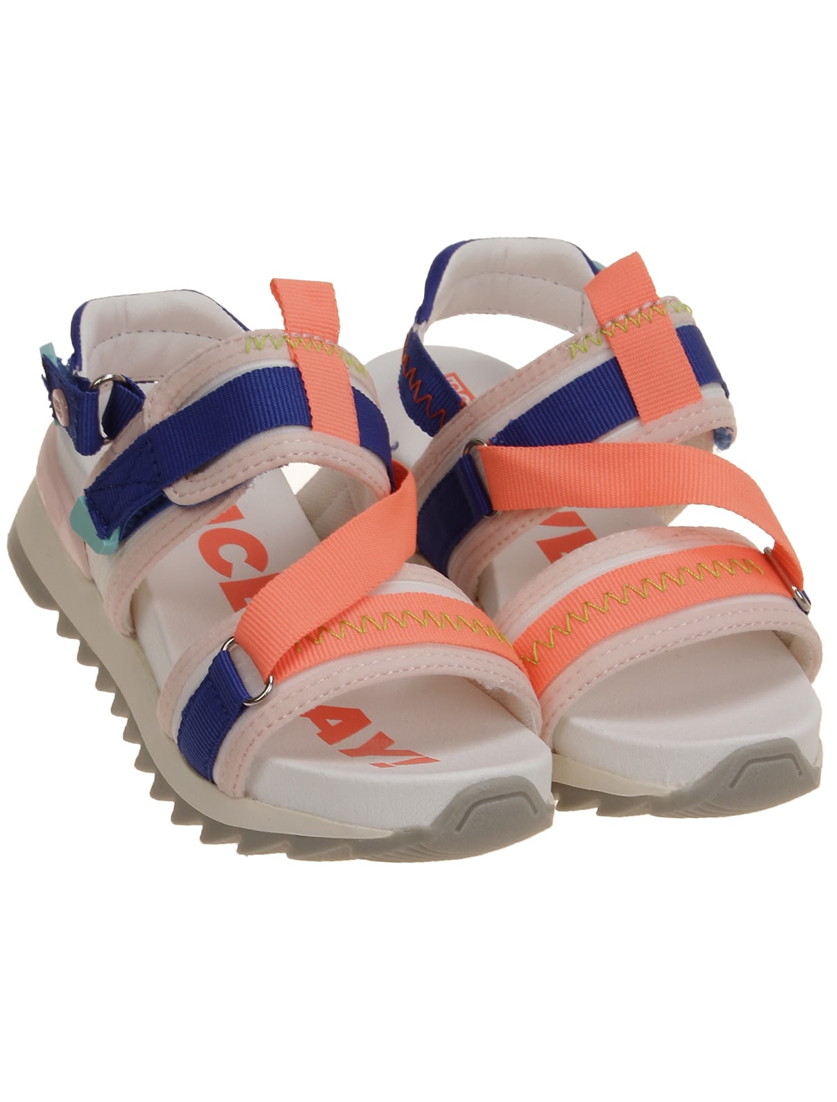 Разноцветные босоножки в спортивном стиле