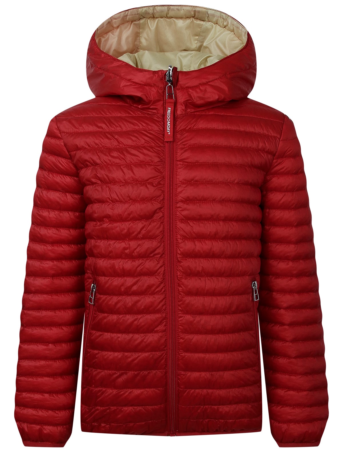 Двусторонняя красная куртка с пальмами