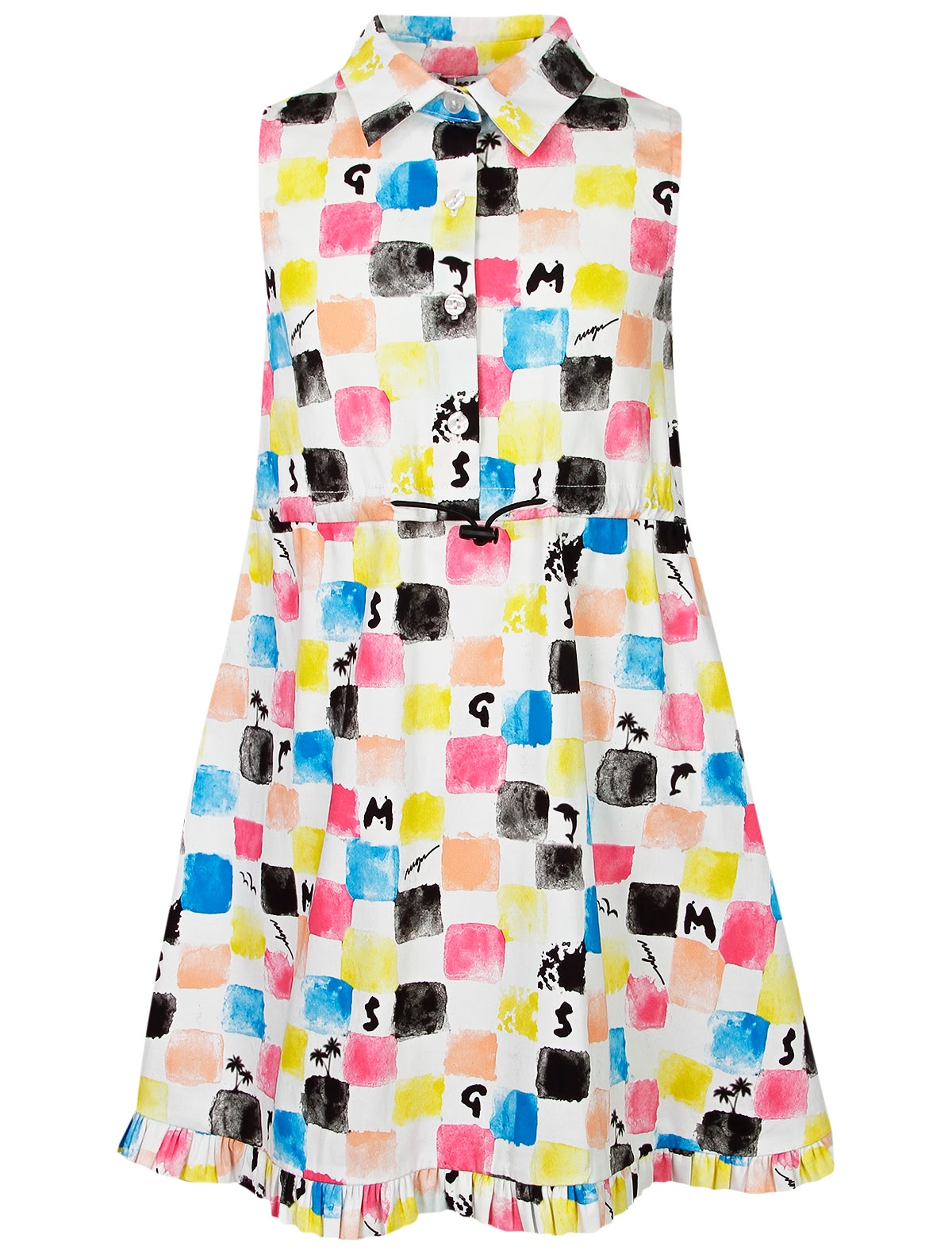 Платье в разноцветную клетку