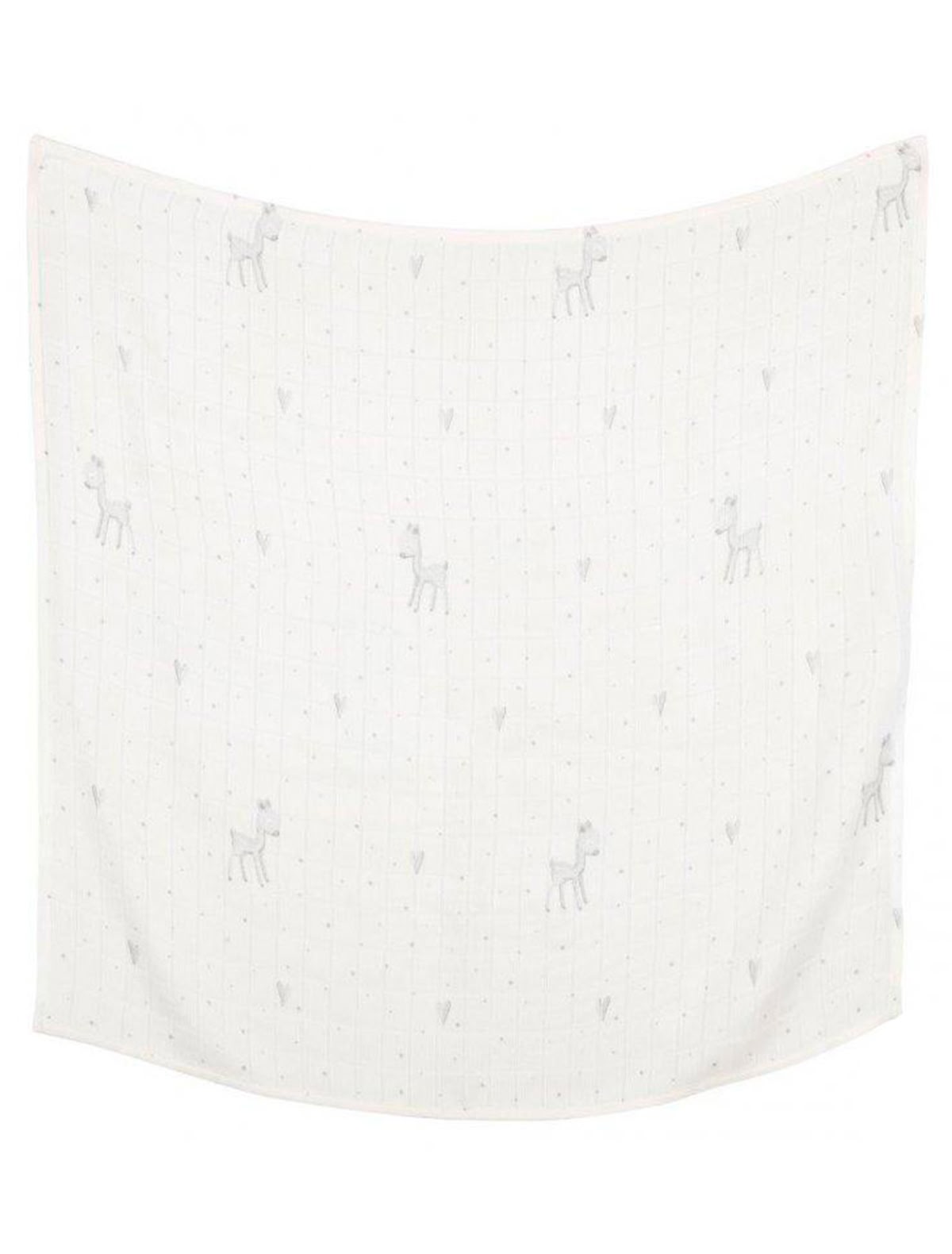 Бамбуковый плед белый 120х120 см