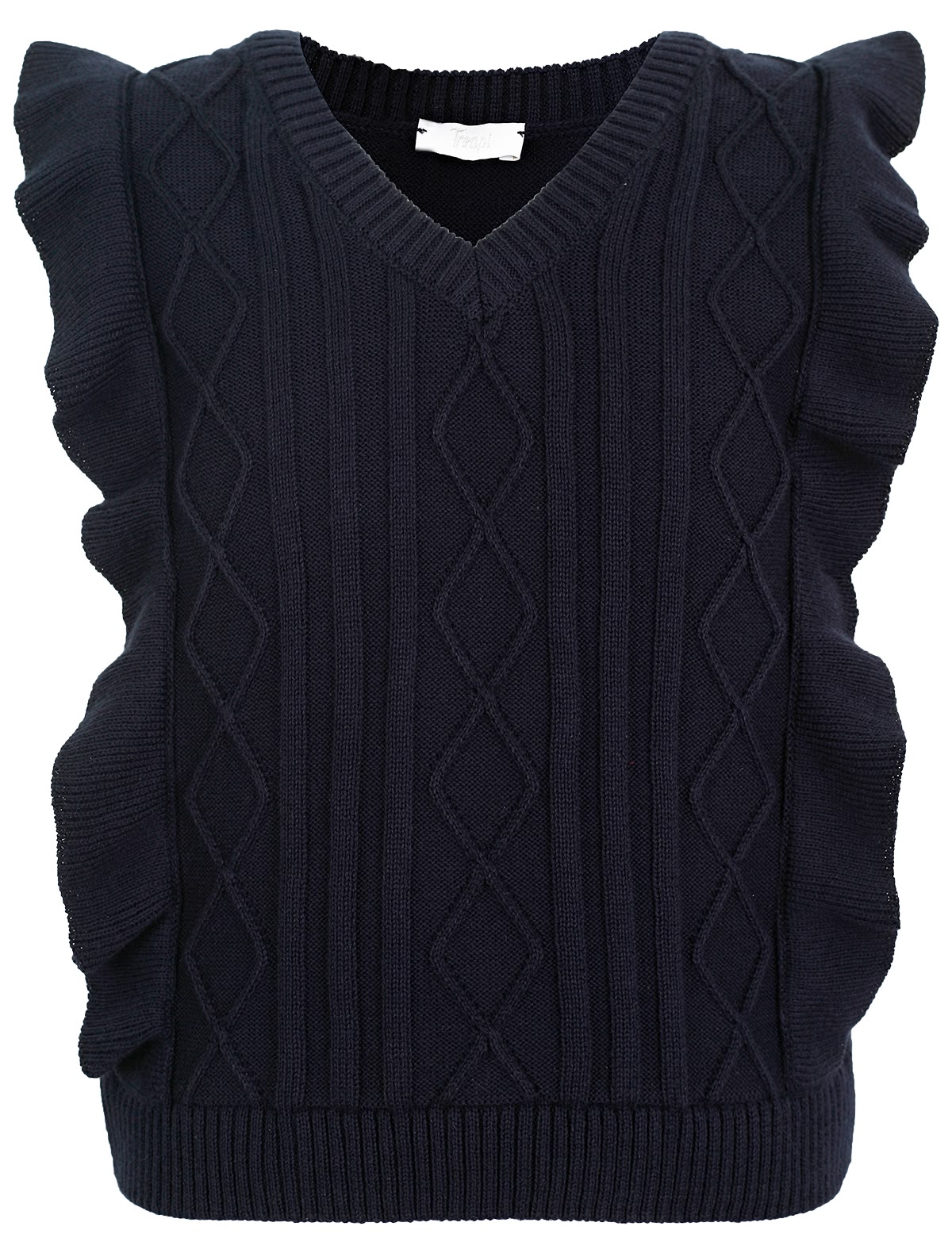 Синий жилет с узорами