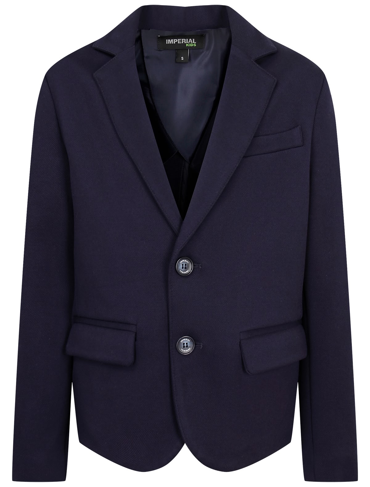 Синий однобортный пиджак