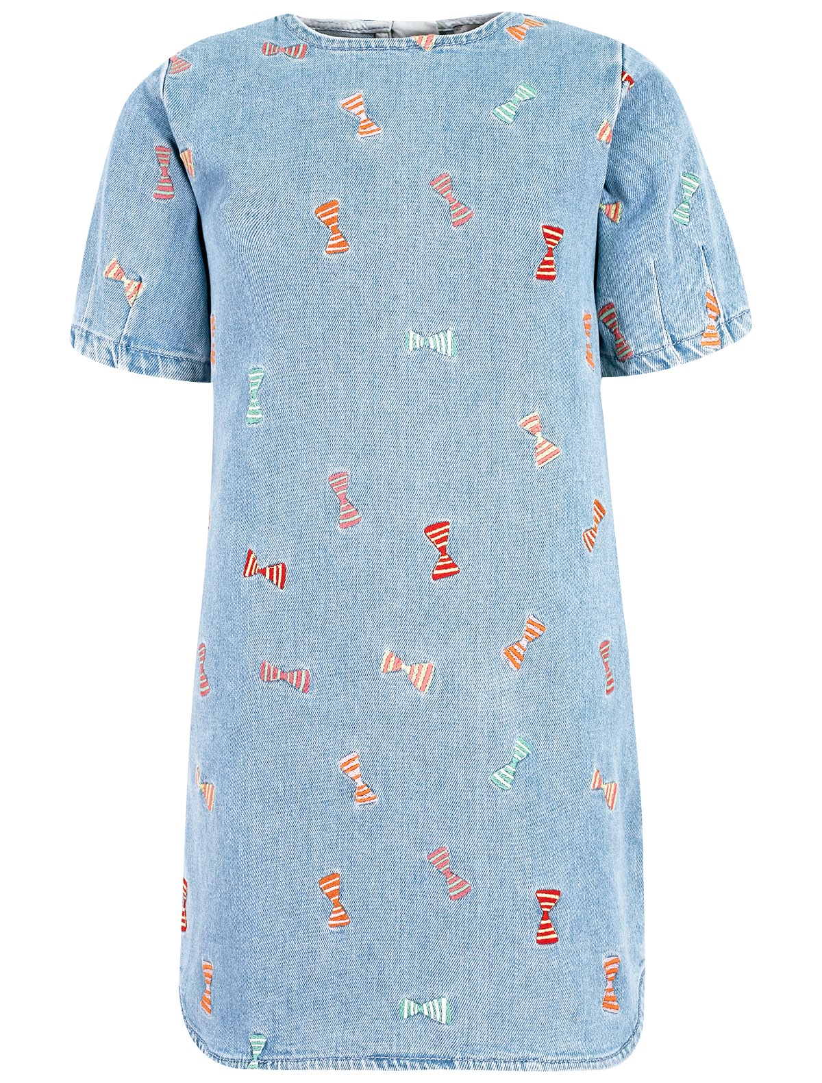 Платье с вышивкой бантики