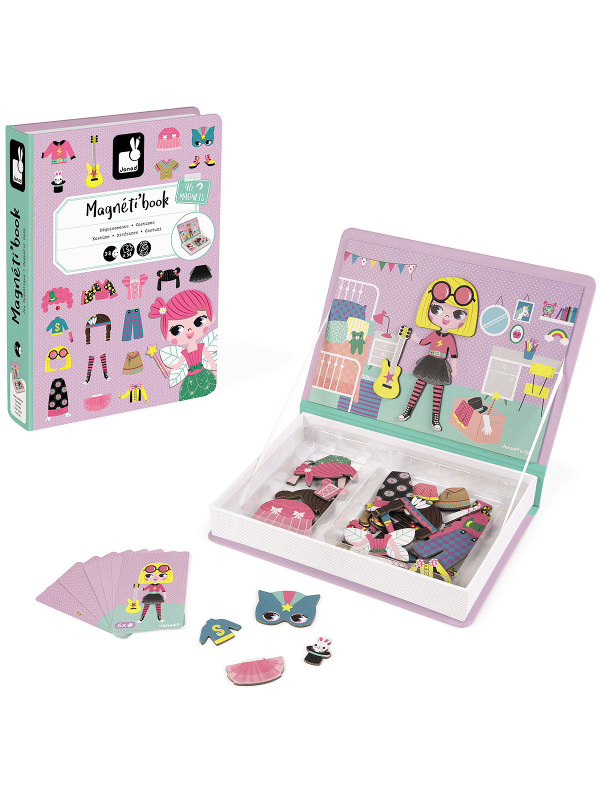 Книга-игра "Девочки в одеждах" магнитная