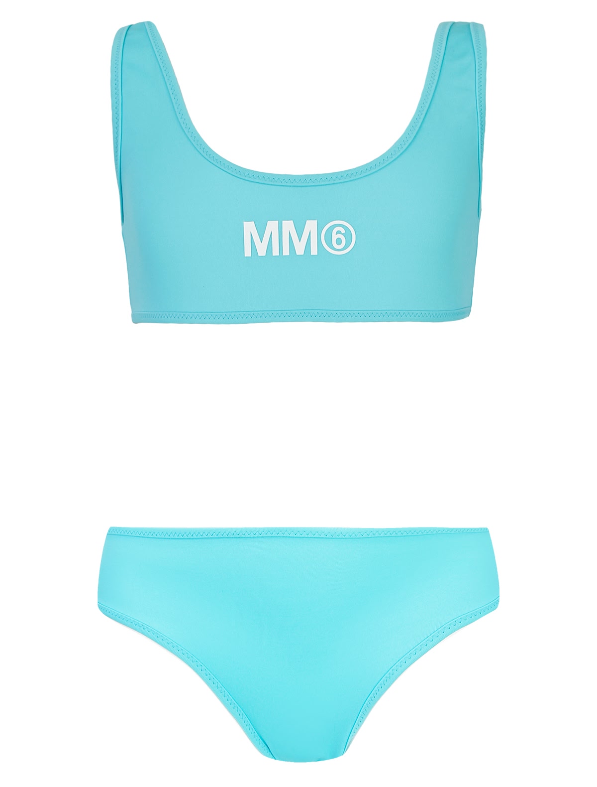 Голубой раздельный купальник