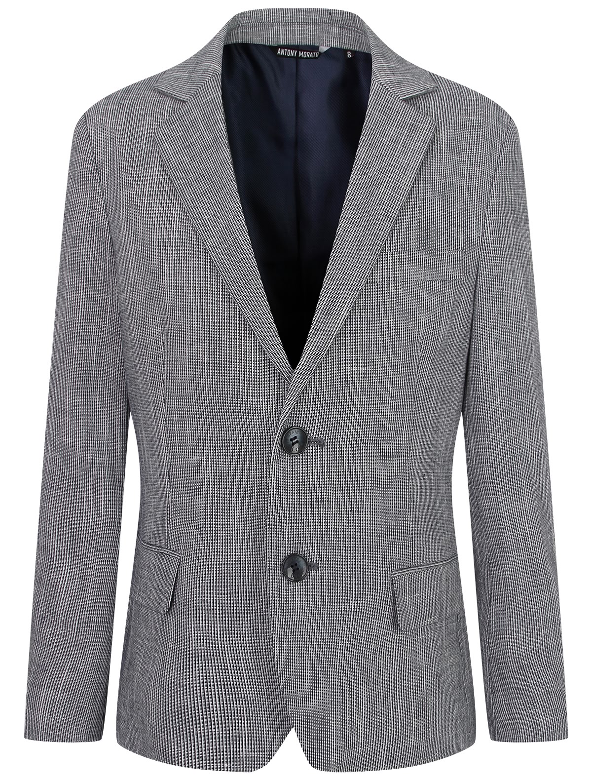 Однобортный пиджак из хлопка и льна