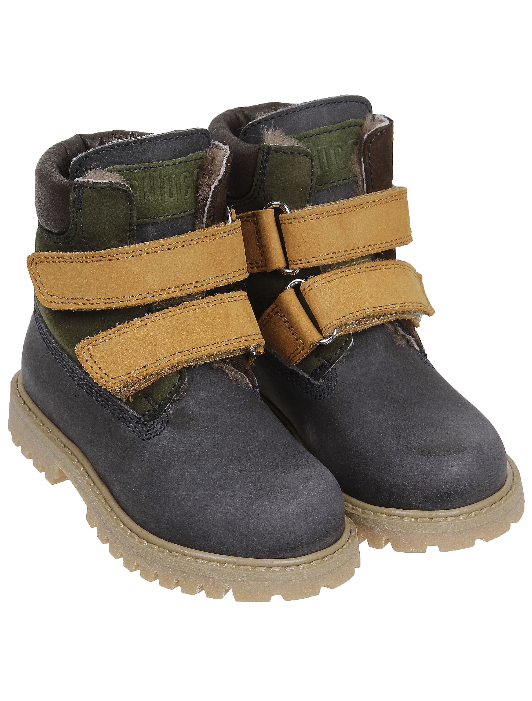 Высокие ботинки на липучках