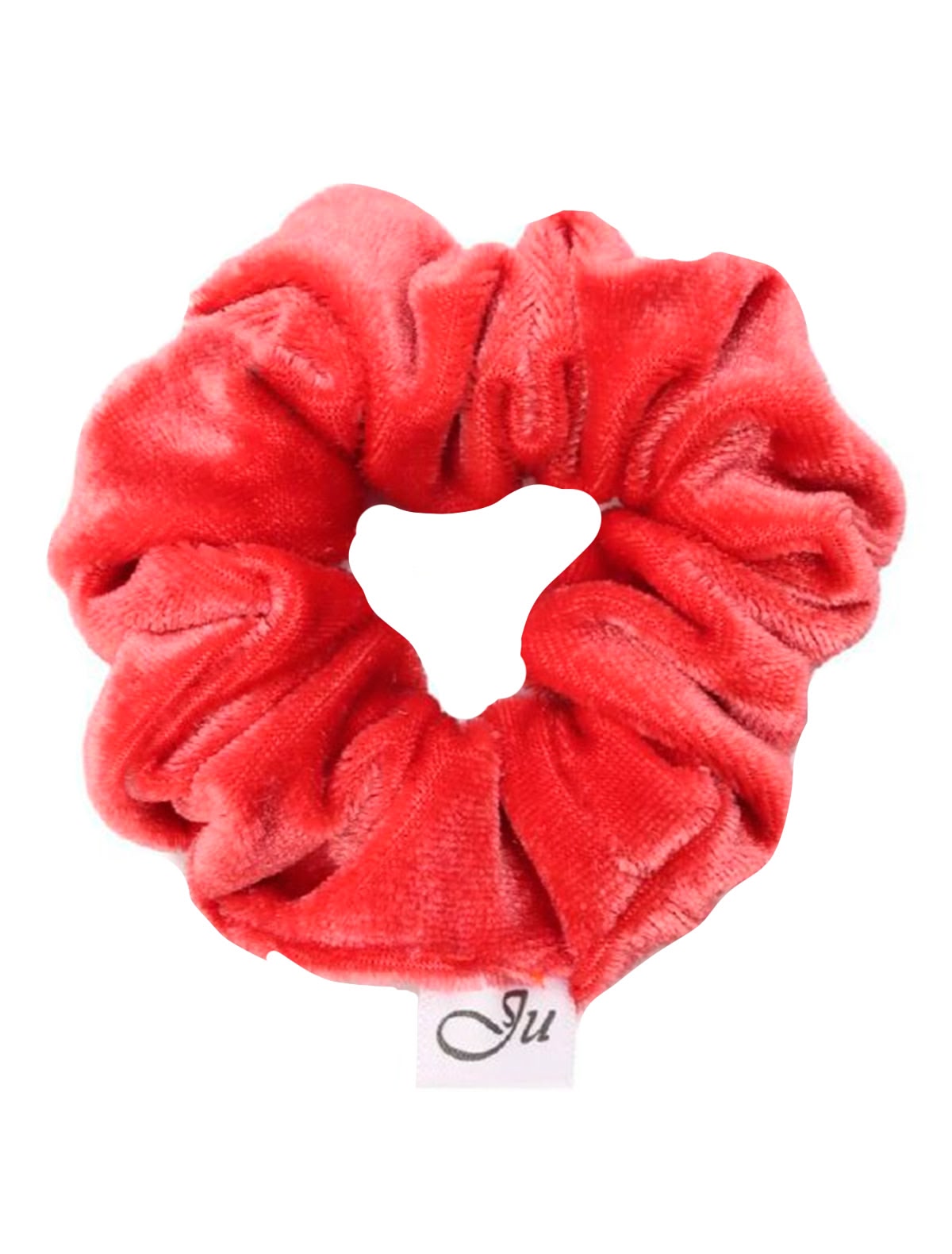 Бархатная резинка для волос оранжевого цвета