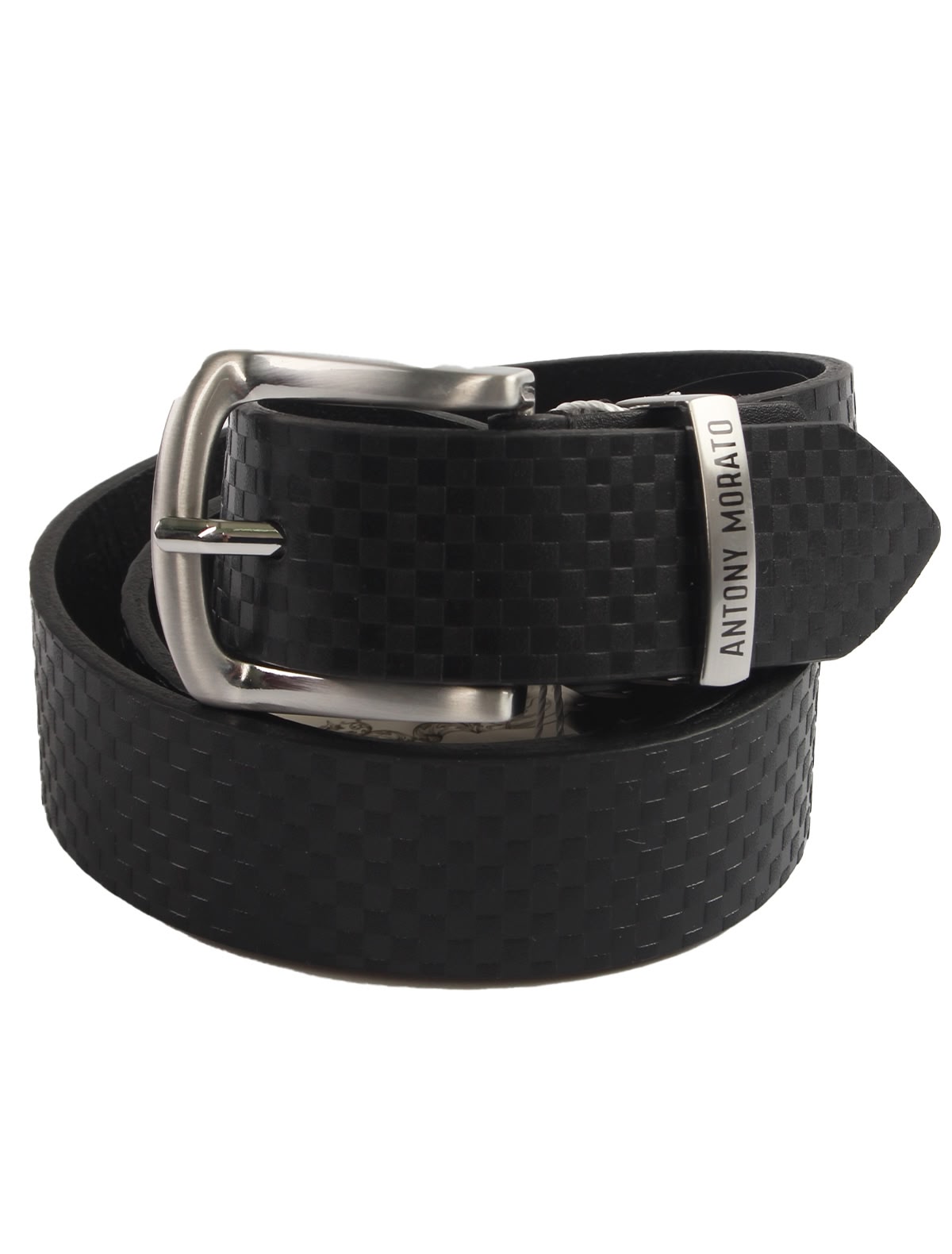 Чёрный кожаный ремень