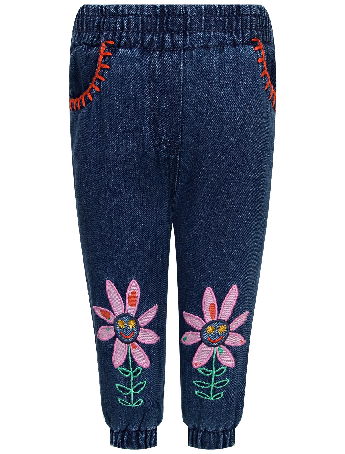 Джинсы с вышивкой цветы