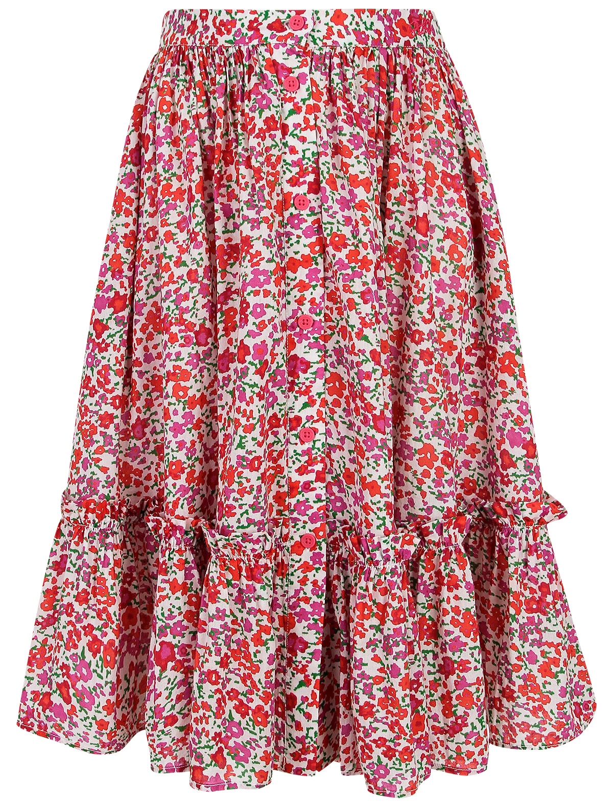 Юбка из хлопка с цветочным принтом