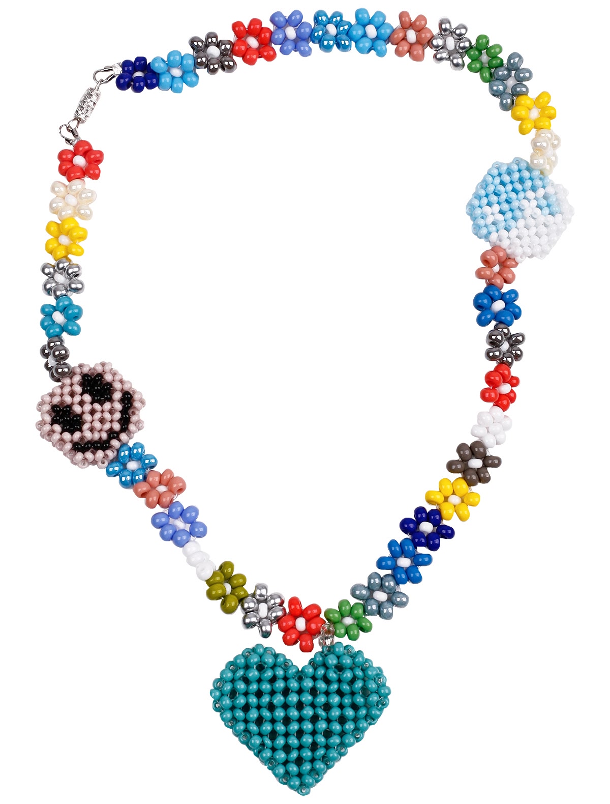 Колье из бисера с сердечком
