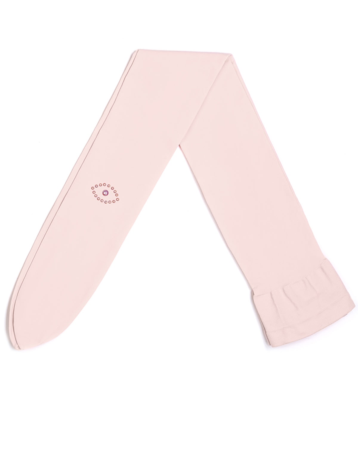 Нежно-розовые эластичные колготки с глазками