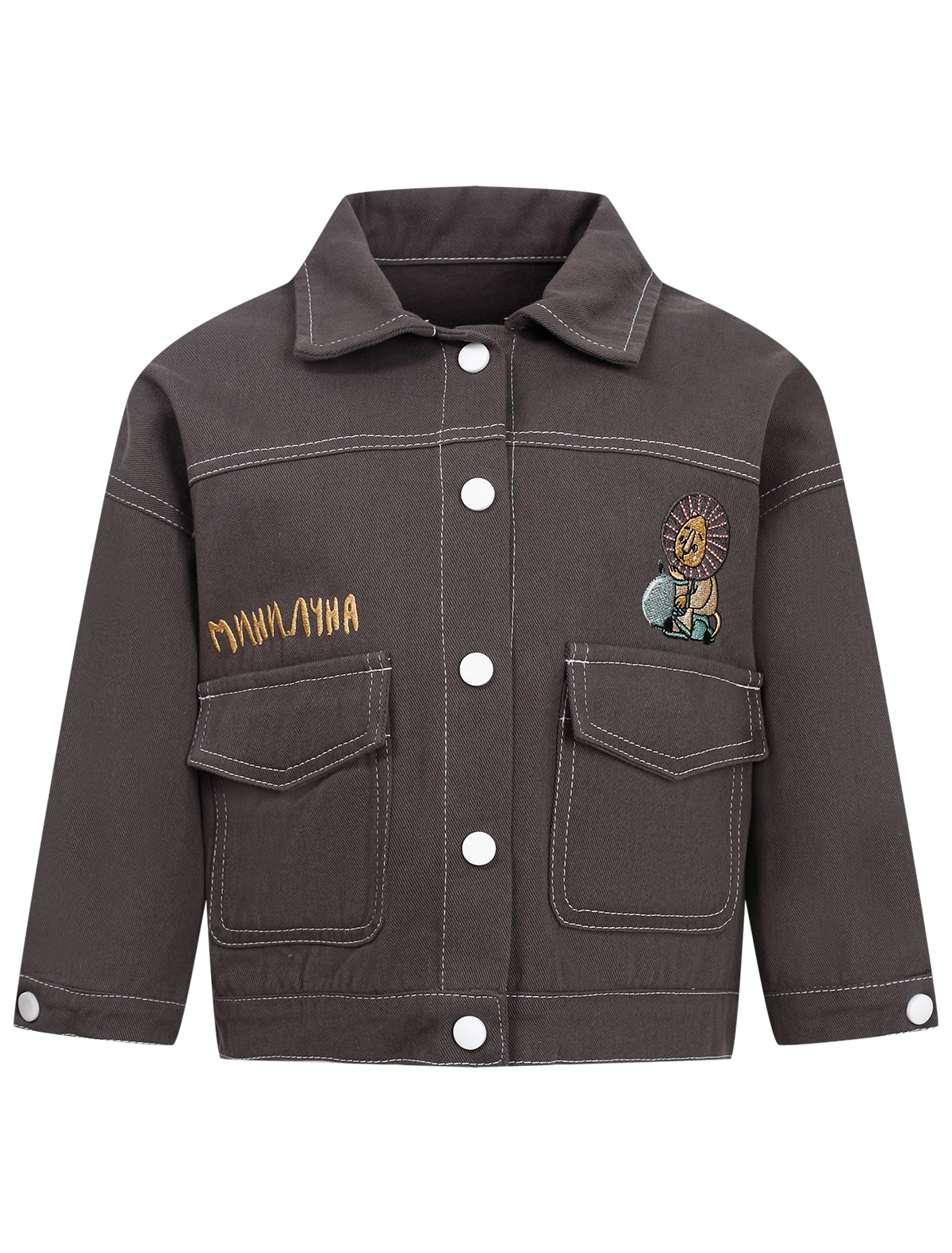 Куртка МиниЛуна 2495298, цвет серый, размер 3