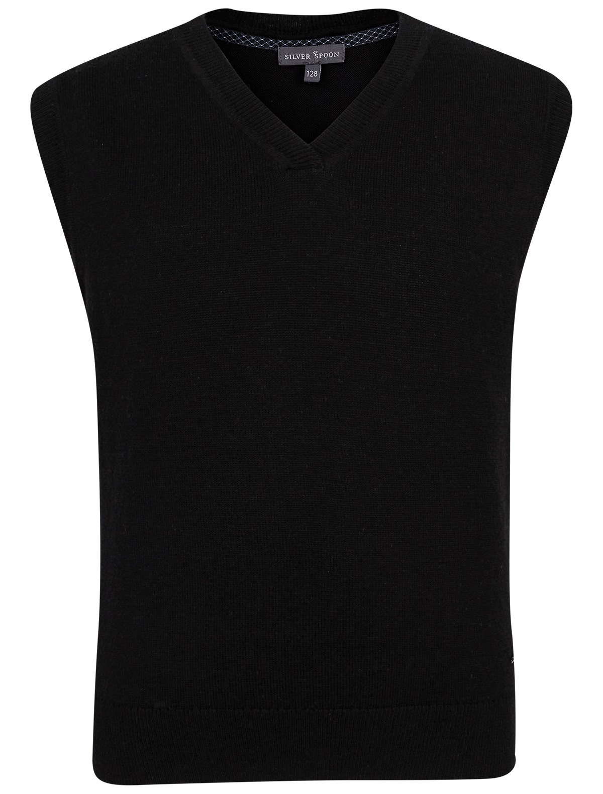 Тёмно-синий жилет прямого кроя