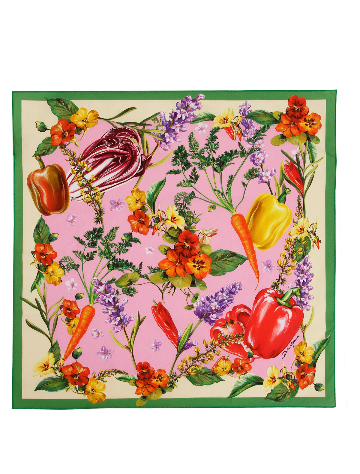 Платок с принтом овощи