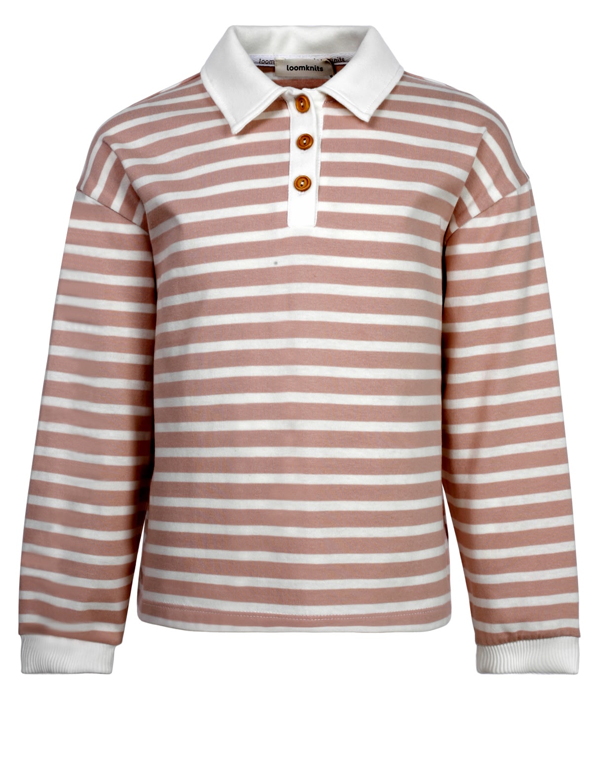 Поло с длинным рукавом свободного кроя