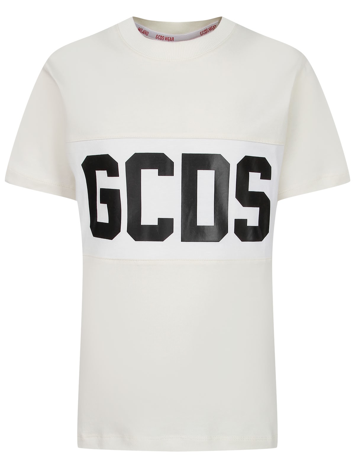 Кремовая футболка с логотипом